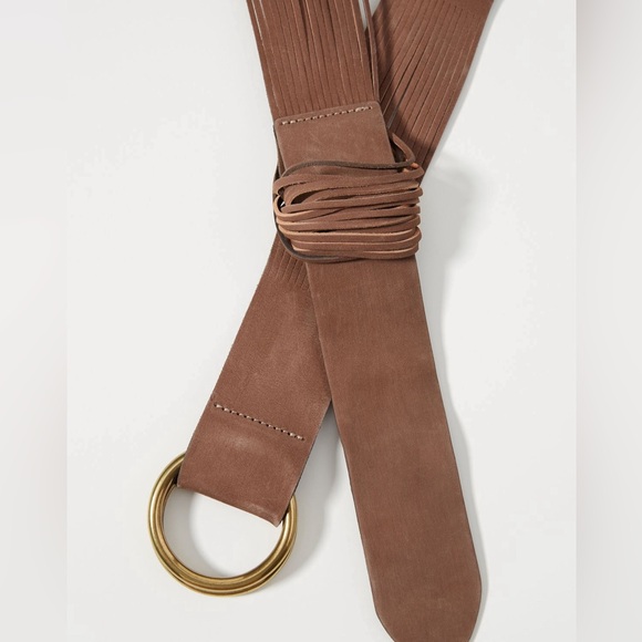SALE!! NWT Anthropologie Tonya O-Ring Taupe Belt M/L - Picture 2 of 8